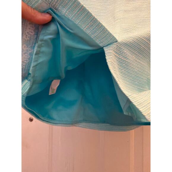 Lilly Pulitzer Patt Dress Women's Size 10 Shorley Blue Textured Classic Luxury - Picture 12 of 12